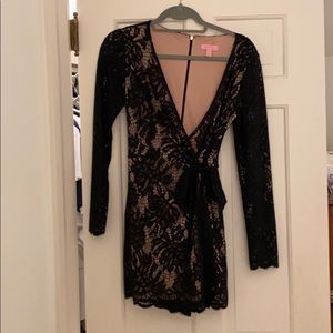 Black Lilly Pulitzer Lace Romper